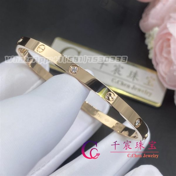 Cartier Love Bracelet 6 Diamonds Rose Gold Small Model B6047617