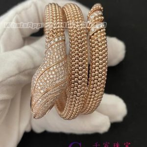 Bulgari Serpenti two-coil 18 kt rose gold bracelet 358431