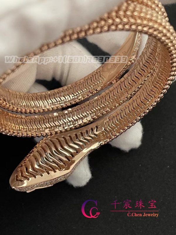 Bulgari Serpenti two-coil 18 kt rose gold bracelet 358431