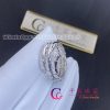 Bulgari Serpenti Viper Two-Coil Ring 18K White Gold Set With Demi-Pavé Diamonds