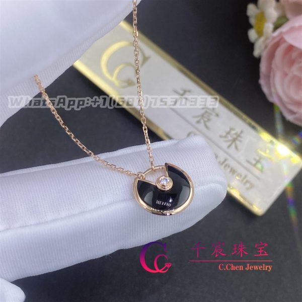 Cartier Amulette De Cartier Necklace Small Model Onyx B7224558