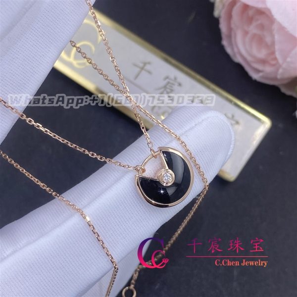 Cartier Amulette De Cartier Necklace Small Model Onyx B7224558