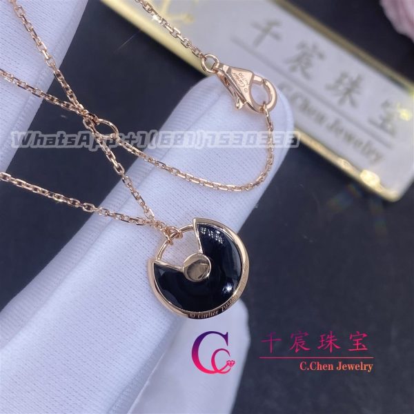 Cartier Amulette De Cartier Necklace Small Model Onyx B7224558