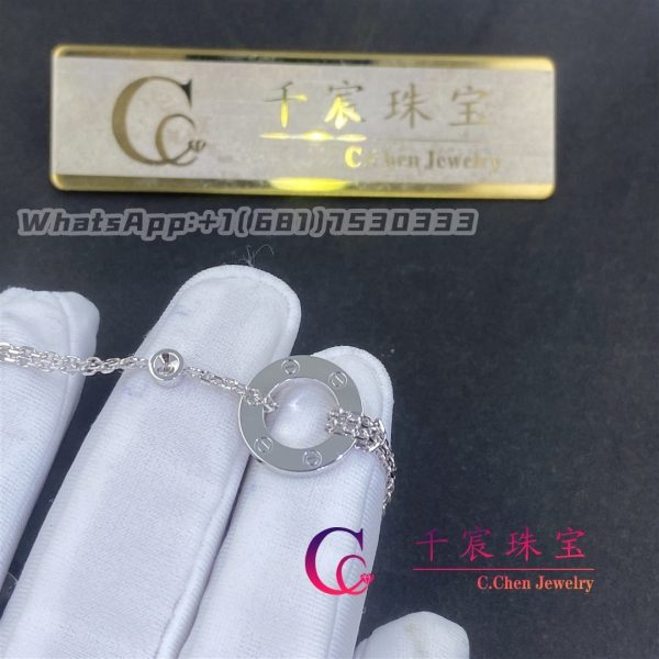 Cartier Love Bracelet White Gold, Diamonds B6038100