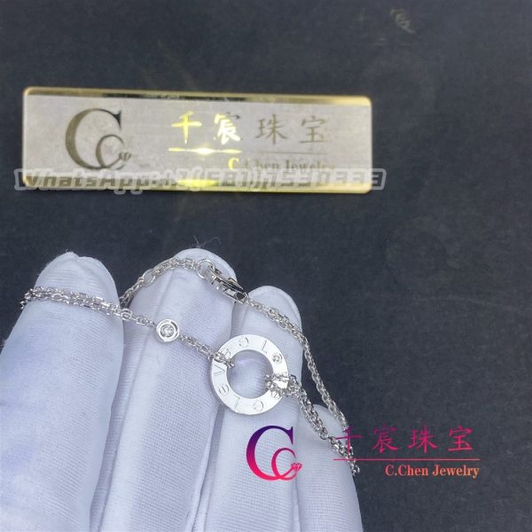 Cartier Love Bracelet White Gold, Diamonds B6038100