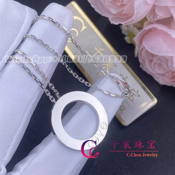 Cartier Love Necklace White Gold and 3 Diamonds B7014600