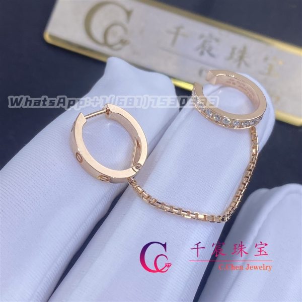 Cartier Love Single Earring Rose Gold