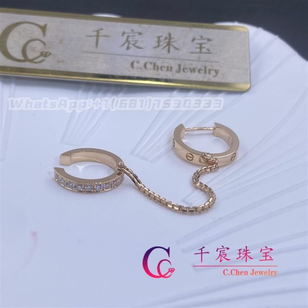 Cartier Love Single Earring Rose Gold