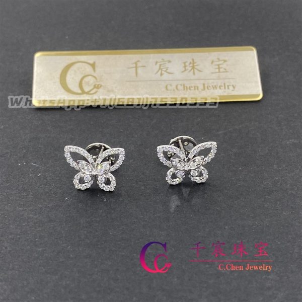 Graff Butterfly Silhouette Diamond Mini Stud Earrings RGE1574