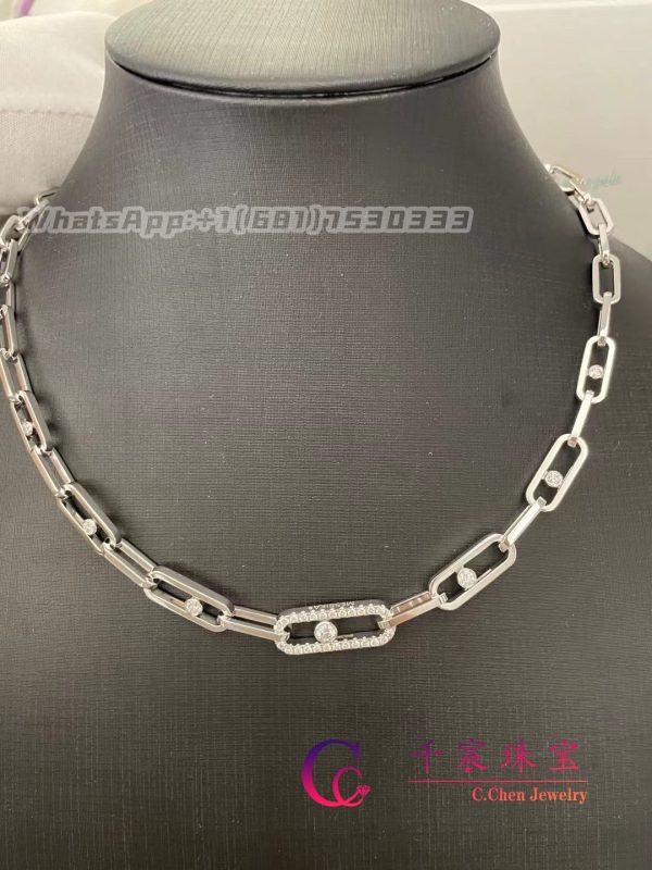 Messika Move Link White Gold For Her Diamond Necklace 12853-WG