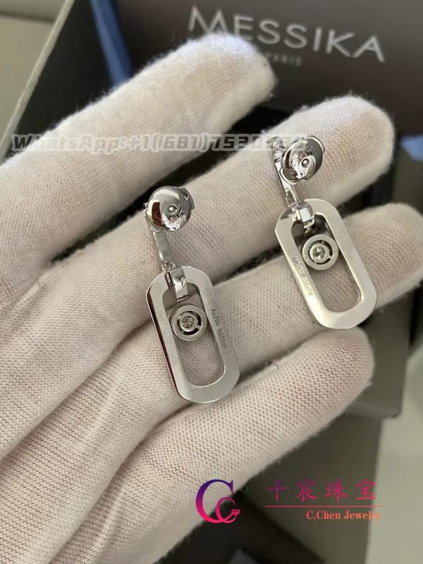 Messika So Move XL Pendant Earrings White Gold For Her Diamond Earrings 13132-WG