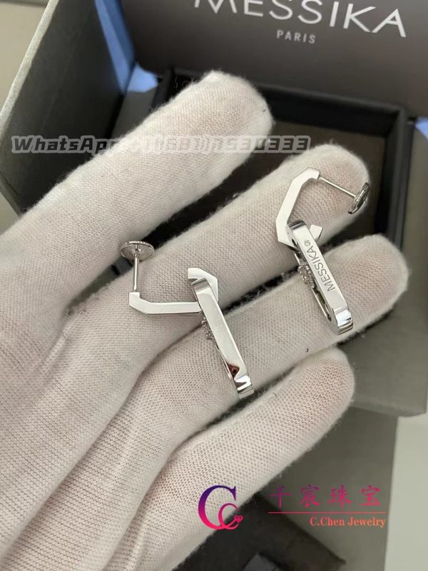 Messika So Move XL Pendant Earrings White Gold For Her Diamond Earrings 13132-WG