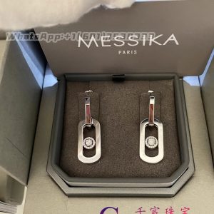 Messika So Move XL Pendant Earrings White Gold For Her Diamond Earrings 13132-WG