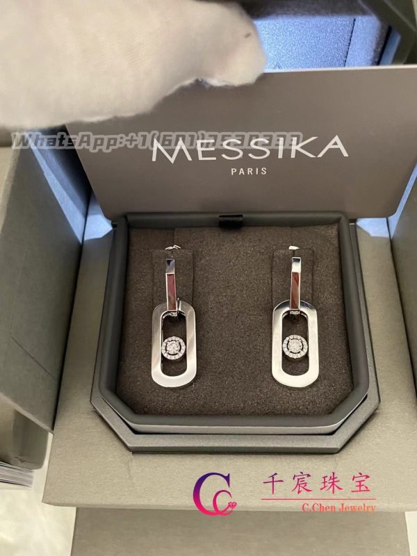 Messika So Move XL Pendant Earrings White Gold For Her Diamond Earrings 13132-WG