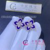 Roberto Coin Princess Flower Earrings 18kt Rose Gold With Diamonds And Lapis 20mm