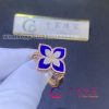 Roberto Coin Princess Flower ring rose gold with lapis lazuli Small version 20mm