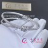 Tiffany Knot Double Row Bracelet in White Gold with Diamonds 70300516