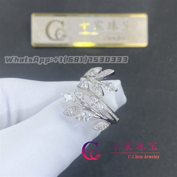 Tiffany Victoria® Diamond Vine Bypass Ring in Platinum 66886468