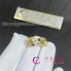 Van Cleef & Arpels Frivole earrings, mini model 18K yellow gold, Emerald VCARP7SD00