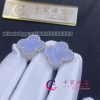 Van Cleef & Arpels Magic Alhambra Earrings 18k White Gold Chalcedony