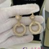 Van Cleef & Arpels Perlée diamonds earrings 18K yellow gold, Diamond VCARP9XL00