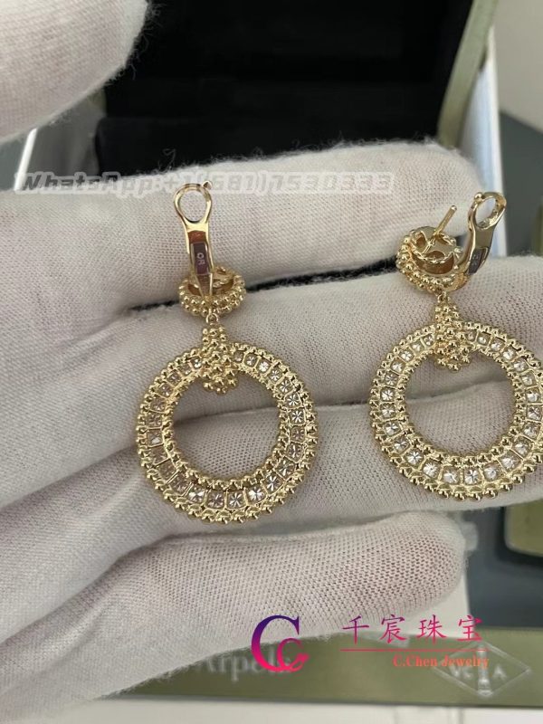 Van Cleef & Arpels Perlée diamonds earrings 18K yellow gold, Diamond VCARP9XL00