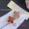 Van Cleef & Arpels Vintage Alhambra Earrings Carnelian VCARD40400