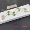 Van Cleef & Arpels Vintage Alhambra Necklace, 10 Motifs in 18K Yellow Gold and Malachite VCARO3QJ00