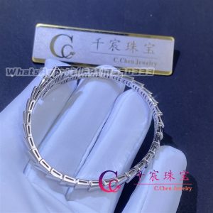 Bulgari Serpenti Viper Bracelet Viper one-coil 18 kt white gold bracelet pavé diamonds 360155