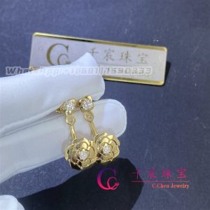 Chanel Extrait de Camélia earring 18K yellow gold, diamonds