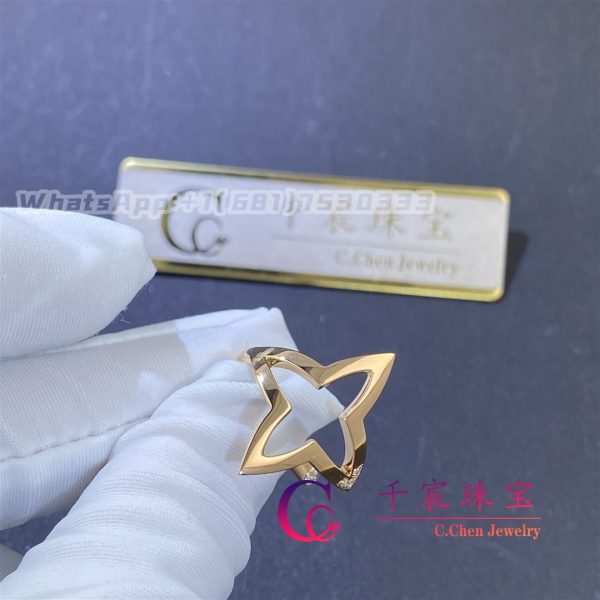 Louis Vuitton Ombre Blossom Open Ring, Pink Gold and Diamonds Q0I23A